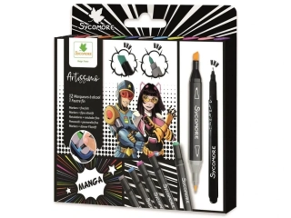 Artissimo - oboustranné lihové fixy se dvěma hroty - Manga