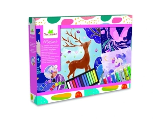 Artissimo - XXL kreativní sada – akvarel, pastely a akrylové barvy - magická zvířata
